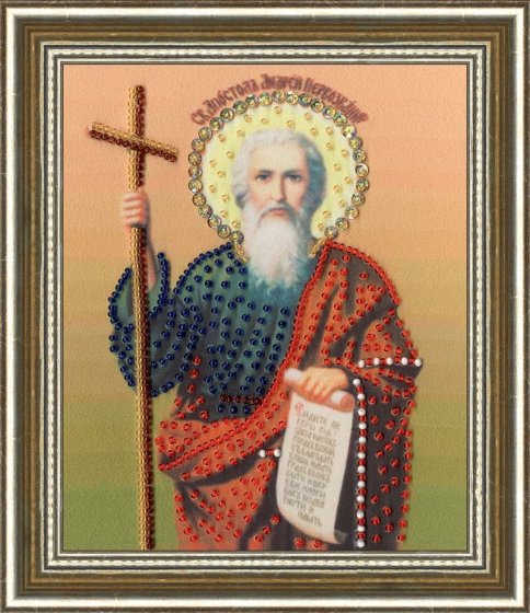 Икона Святого Апостала Андрея Первозванного, набор для вышивки