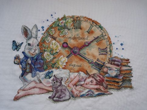 Сон о Белом Кролике, схема для вышивки