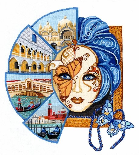 Венецианская маска, набор для вышивания