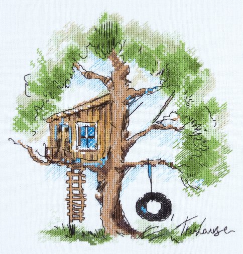 Домик на дереве, набор для вышивания