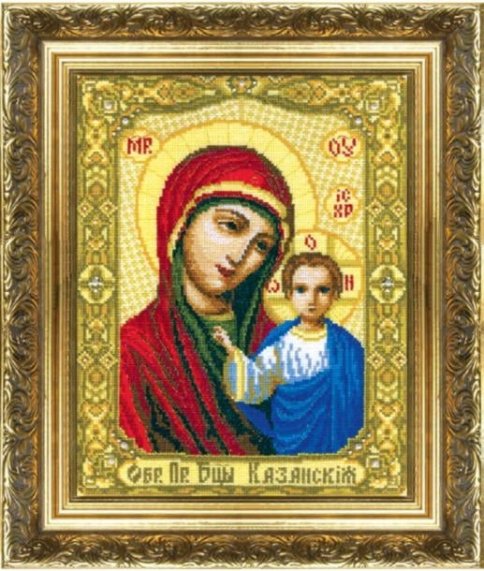 Икона Божьей Матери Казанская, набор для вышивания крестом