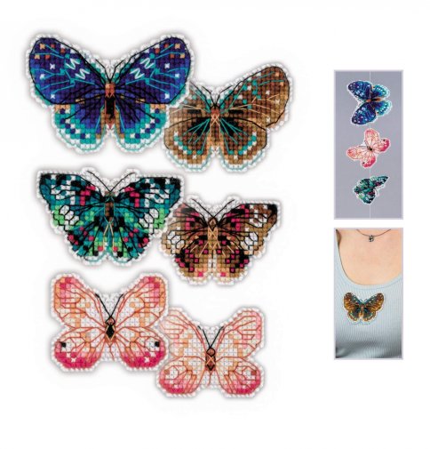 Парящие бабочки, набор для вышивания