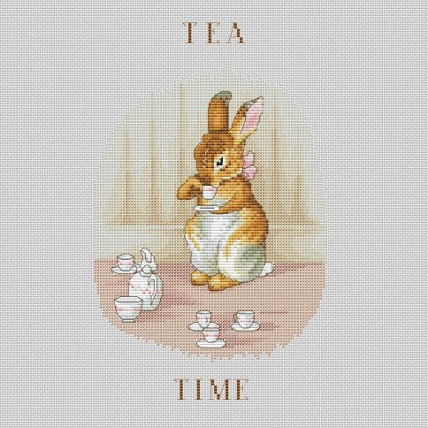 Tea Time, схема для вышивки