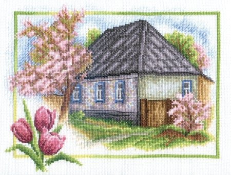 Весна в деревне, набор для вышивания