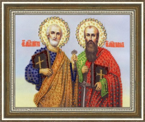 Икона Святых Апостолов Петра и Павла, набор для вышивки