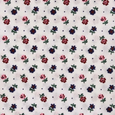 Ткань декоративная, AR1817, цвет белый в мелкий цветочек