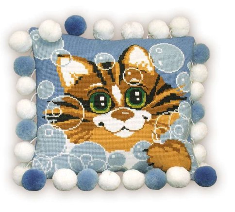 Подушка "Кот", набор для вышивания