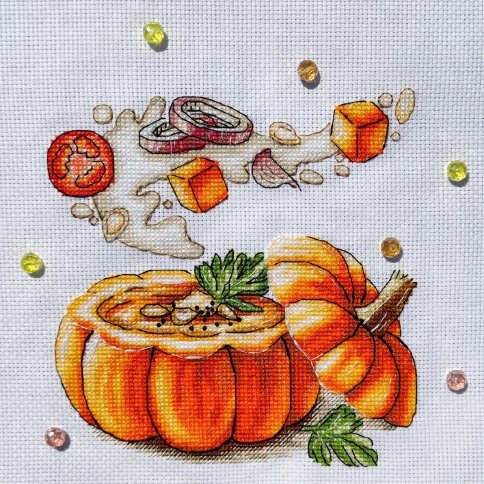 Осенний суп, схема для вышивания
