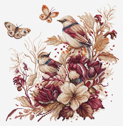 Птицы-Осень, набор для вышивания