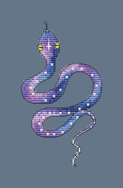 Космическая змея, схема для вышивки