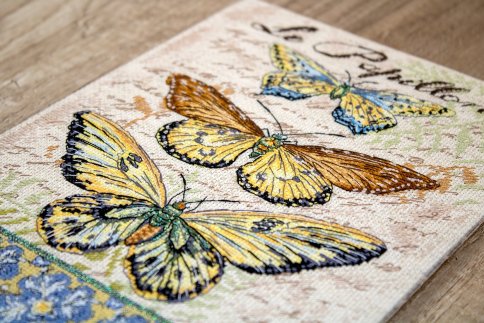 Винтажные бабочки, набор для вышивания