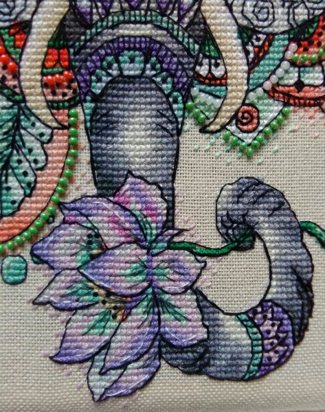  Слон, схема для вышивки