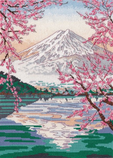 Фудзияма и озеро Кавагути, набор для вышивания