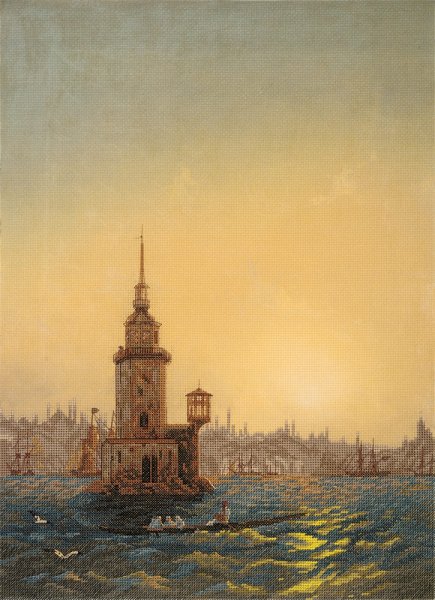 Вид Леандровой башни в Константинополе, набор для вышивания