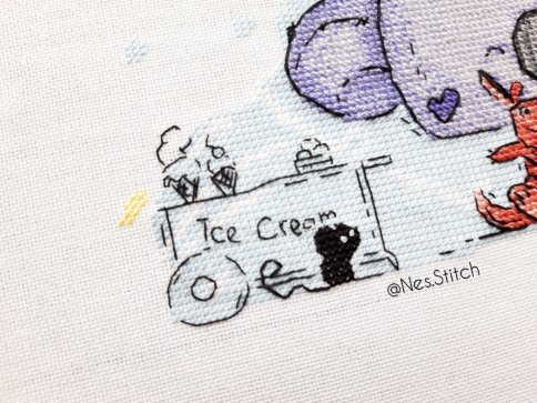 Ice Cream, схема для вышивки