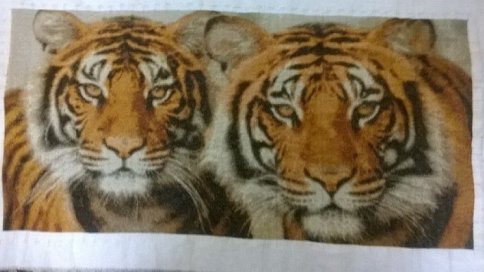 Два тигра, схема для вышивания