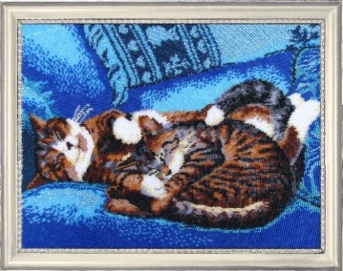 Спящие котята, набор для вышивки 