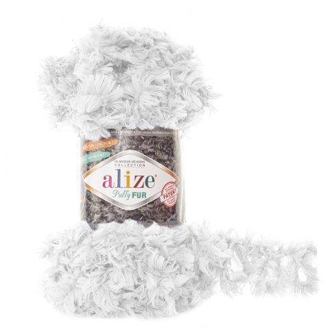 Пряжа Alize Puffy Fur, 100% полиэстер, 100гр/6м