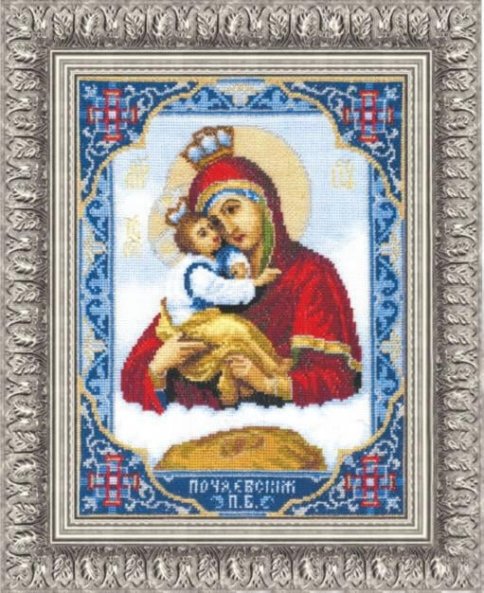 Икона Пресвятой Богородицы Почаевской, набор для вышивания