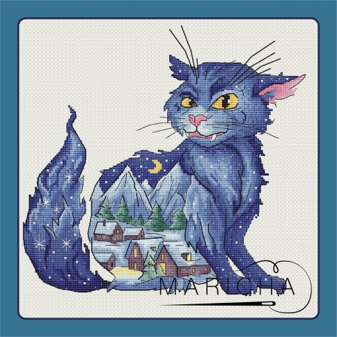 Йольский кот, схема для вышивки крестиком, арт. MA-017 MARICHA | Купить  онлайн на Mybobbin.ru