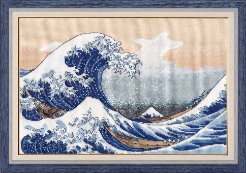 Большая волна в Канагаве, набор для вышивания