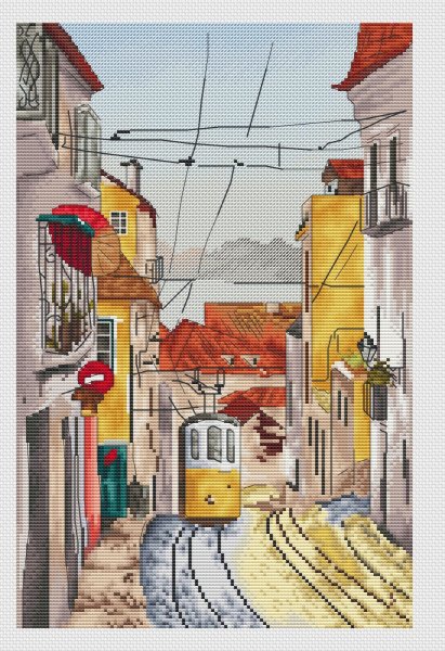Лиссабон, схема для вышивки