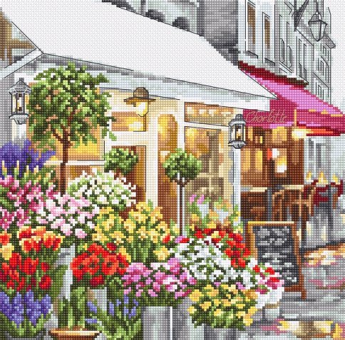 Цветочный магазин, набор для вышивания