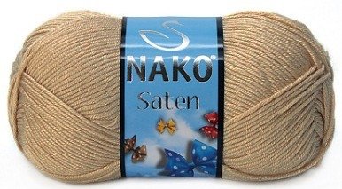 Пряжа Nako Saten 50, 100% премиум микро акрил, 50г/115м