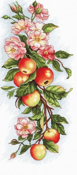 Композиция с яблоками, набор для вышивания