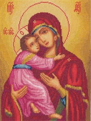 Икона Божией Матери Владимирская, набор для вышивания
