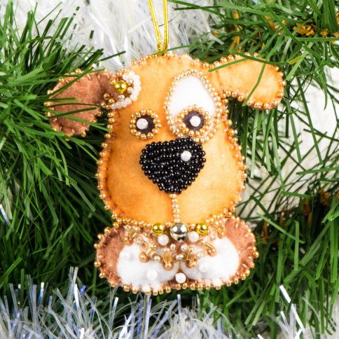 Сувенир "Новогодний щенок", набор для рукоделия