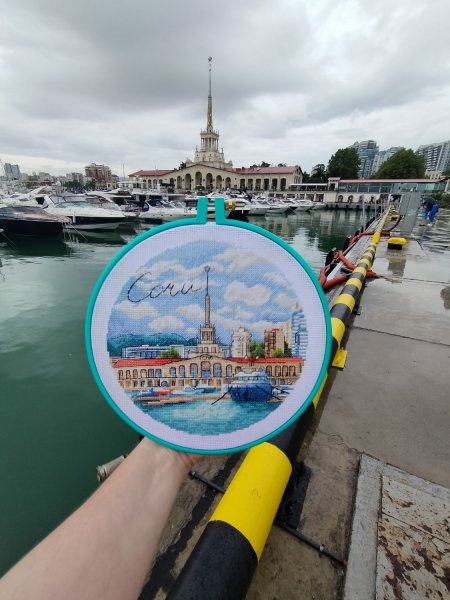 Города России: Сочи, схема для вышивания 