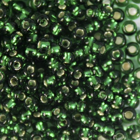 Бисер Preciosa Rocaille, размер 1/0, с цветным центром, цвет 57060, зеленый, 50гр