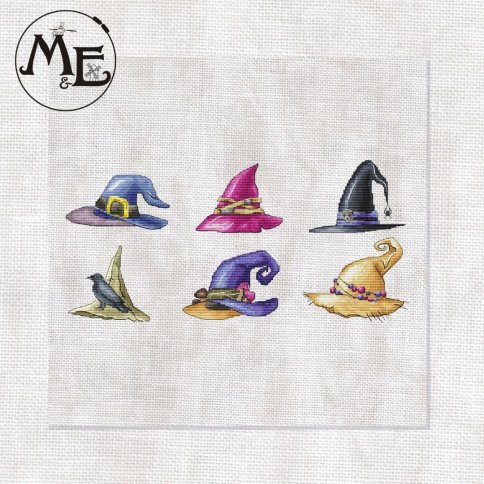 Шляпы, набор 2, схема для вышивки