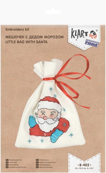 Мешочек с Дедом Морозом, набор для вышивания