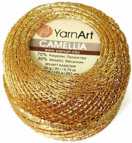 Пряжа YarnArt Camellia, 70% полиэстер, 30% металлик, 25гр/190м