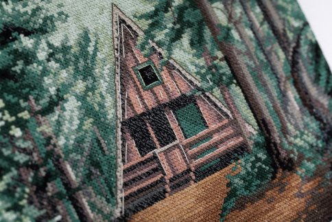 Домик в лесу, набор для вышивания крестом