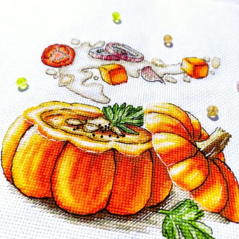 Осенний суп, схема для вышивания