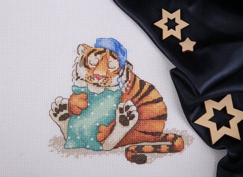 Сонный тигр, набор для вышивания