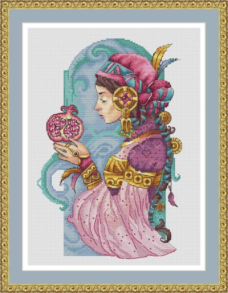 Принцесса востока, схема для вышивания