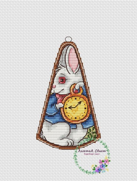 Имбирный Кролик, схема для вышивания