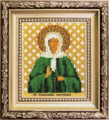 Икона святая блаженая Матрона Московская, набор для вышивки