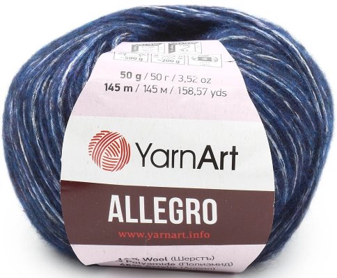 Пряжа YarnArt Allegro, 13% шерсть, 41% полиамид, 46% акрил, 50гр/145м