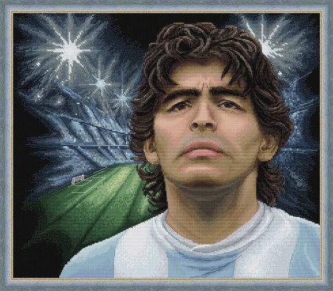 Diego Armando Maradona, схема для вышивания