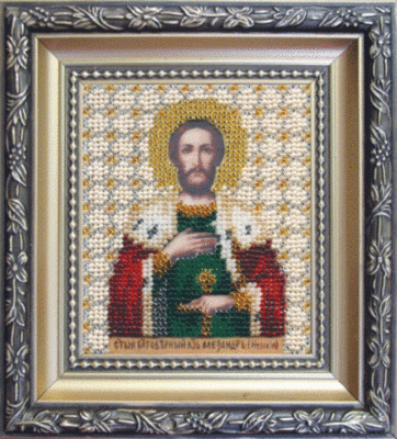 Икона великий князь Александр Невский, набор для вышивки