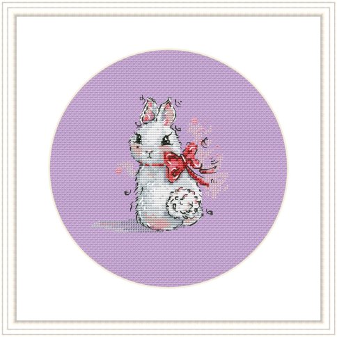 Кролик М, схема для вышивки