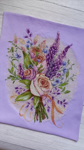 Букет цветов, схема для вышивания