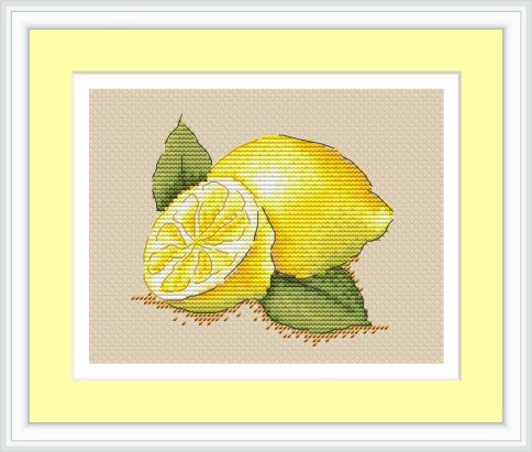 Долька лимона, схема для вышивания