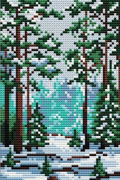 Сказка зимнего леса, набор для вышивания, МП Студия