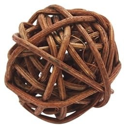 Декоративные шарики плетеные, коричневые, 2,5 см, 4 шт